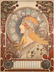 Poster by Alphonse Mucha for the magazine “La plume”