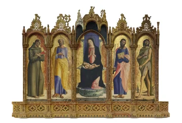 Madonna with Child Enthroned and the Saints Francis, Peter