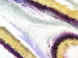 Amethyst Gold Geode Flow
