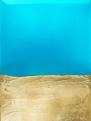 Blue Gold Abstract