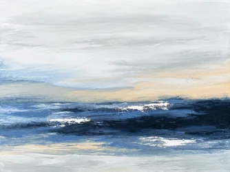 Blue Ocean Horizon Abstract