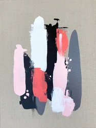 Coral Pink Strokes