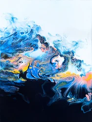 Dynamic Blue Swirl