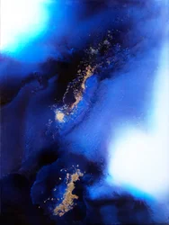 Ethereal Blue Gold Shimmer