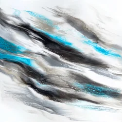 Flowing Teal Abstract