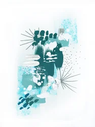 Serene Teal Abstract