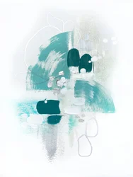 Serene Teal Abstraction