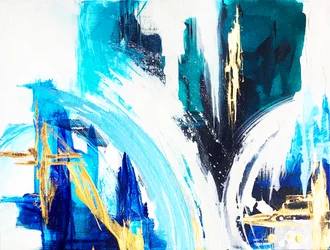 Vibrant Blue Gold