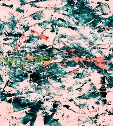 Blush Teal Abstract Strokes
