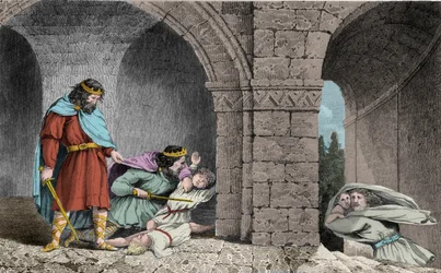 Childebert I (c.498-558) at the murder of his brothers