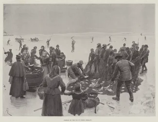 Fishing on the Ice in North Germany