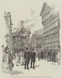 Opening of the International Health Exhibition, Procession passing through the Old London Street