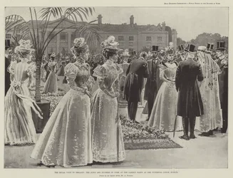 The Royal Visit to Ireland, the Duke and Duchess of York at the Garden Party at the Viceregal Lodge, Dublin