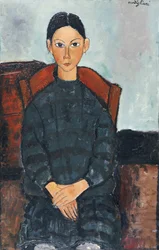 A Young Girl with a Black Overall