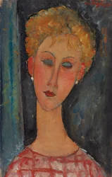 Blonde Woman with Curly Hair
