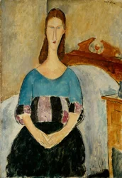 Portrait of Jeanne Hébuterne, Seated, 1918