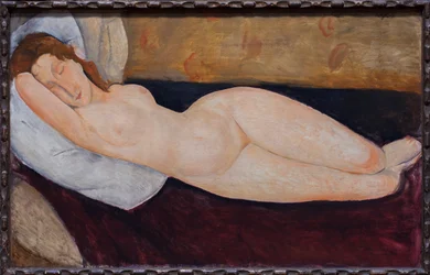 Reclining Nude, Right Arm Folded Under Arm