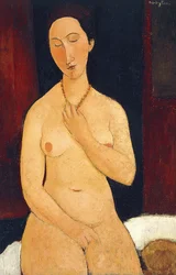 Sitting Nude with Necklace, 1917