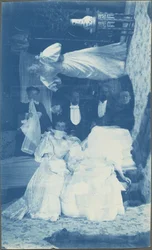 Untitled (Double Exposure of Several People in Interior)