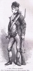 A real American rifleman, illustration from Cassells History of the United States