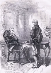 Lafayette and Washington, illustration from Cassells History of the United States published by Cassell, Petter & Galpin, c.1900