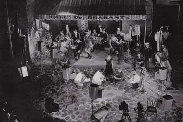 California: Hollywood, A "movie" in the making at one of the many motion picture studios near Los Angeles