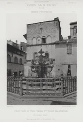 Fountain in the Piazza Vittorio Emanuele, Viterbo, Italy