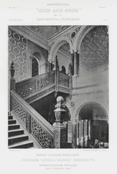 Staircase, Hewell Grange, Bromsgrove, Worcestershire, England