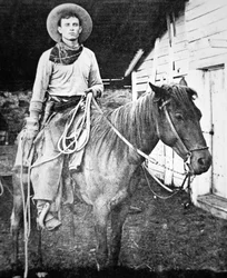 American cowboy in Kansas