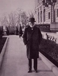 Andrew Carnegie Outside His Fifth Avenue Mansion, New York