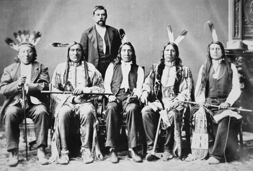 Delegation of Sioux chiefs, led by Red Cloud in Washington D.C. to see President Ulysses S. Grant in 1870
