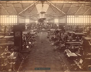Machinery Hall, from the north end, Philadelphia Centennial International Exhibition, 1876