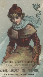Advertisement for Globe Linseed Oil Company Improved Globe Paint, c.1880