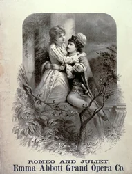 Advertisement for Romeo And Juliet, Starring Emma Abbott, Grand Opera Company