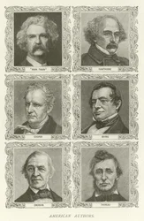 American Authors, Mark Twain, Hawthorne, Cooper, Irving, Emerson, Thoreau