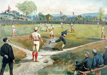 Baseball Game in 1891 New York