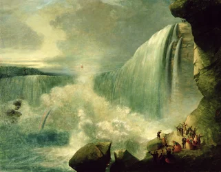 Blondin Crossing the Niagara Falls on a Tightrope