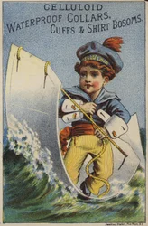 Boy Surfing on Shirt Cuff