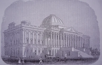 Capitol Building, Washington DC, USA, c.1848 (engraving)