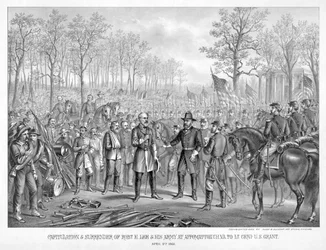 Capitulation & Surrender of Robert E. Lee & His Army at Appomattox Chi., Va. to Lt. Gen. U.S. Grant, April 9th 1865, pub. 1885