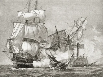Capture of the Guerriere by the Constitution on 19th August, 1812, from 