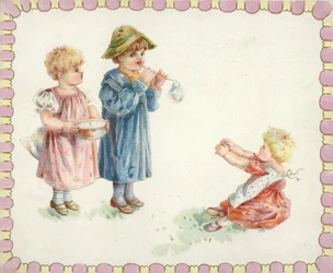 Children Blowing Bubbles