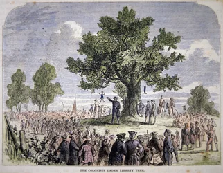Colonists under Liberty Tree