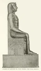 Colossus of Amenhotep III near Thebes, the Vocal Memnon