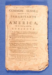 Common Sense: Addressed to the Inhabitants of America, new edition by Thomas Paine printed in Philadelphia