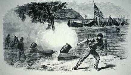 Federal Mortar Battery During the American Civil War
