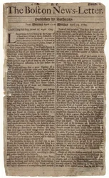 First issue of the Boston News-Letter, 1704
