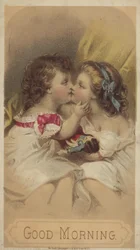 Good Morning, Children Kissing (chromolitho)