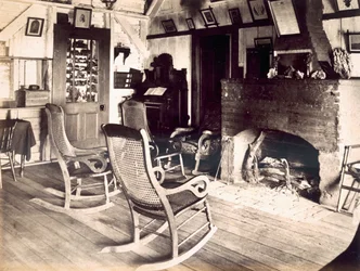 Interior of an American Wooden Shack, c.1880s