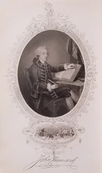 John Hancock (1737-93), from The History of the United States, Vol. I, by Charles Mackay, engraved by J. Rogers